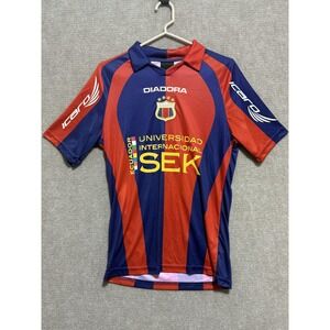 Sociedad Deportiva Quito Jersey Shirt Mens Small Blue Red Ecuador Soccer Diadora